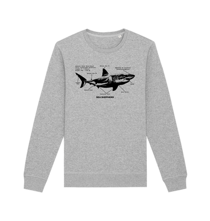 Heather Grey Printed Sweater Front