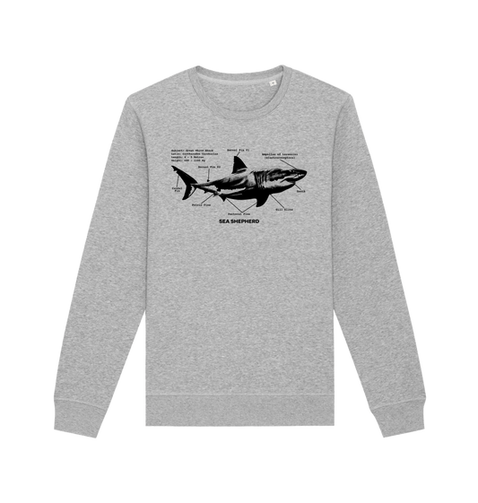 Heather Grey Printed Sweater Front
