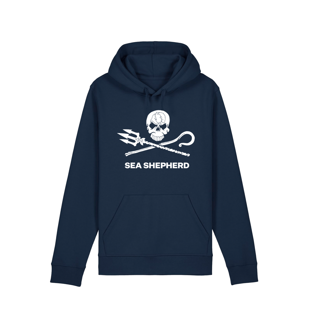 French Navy Printed Hoody