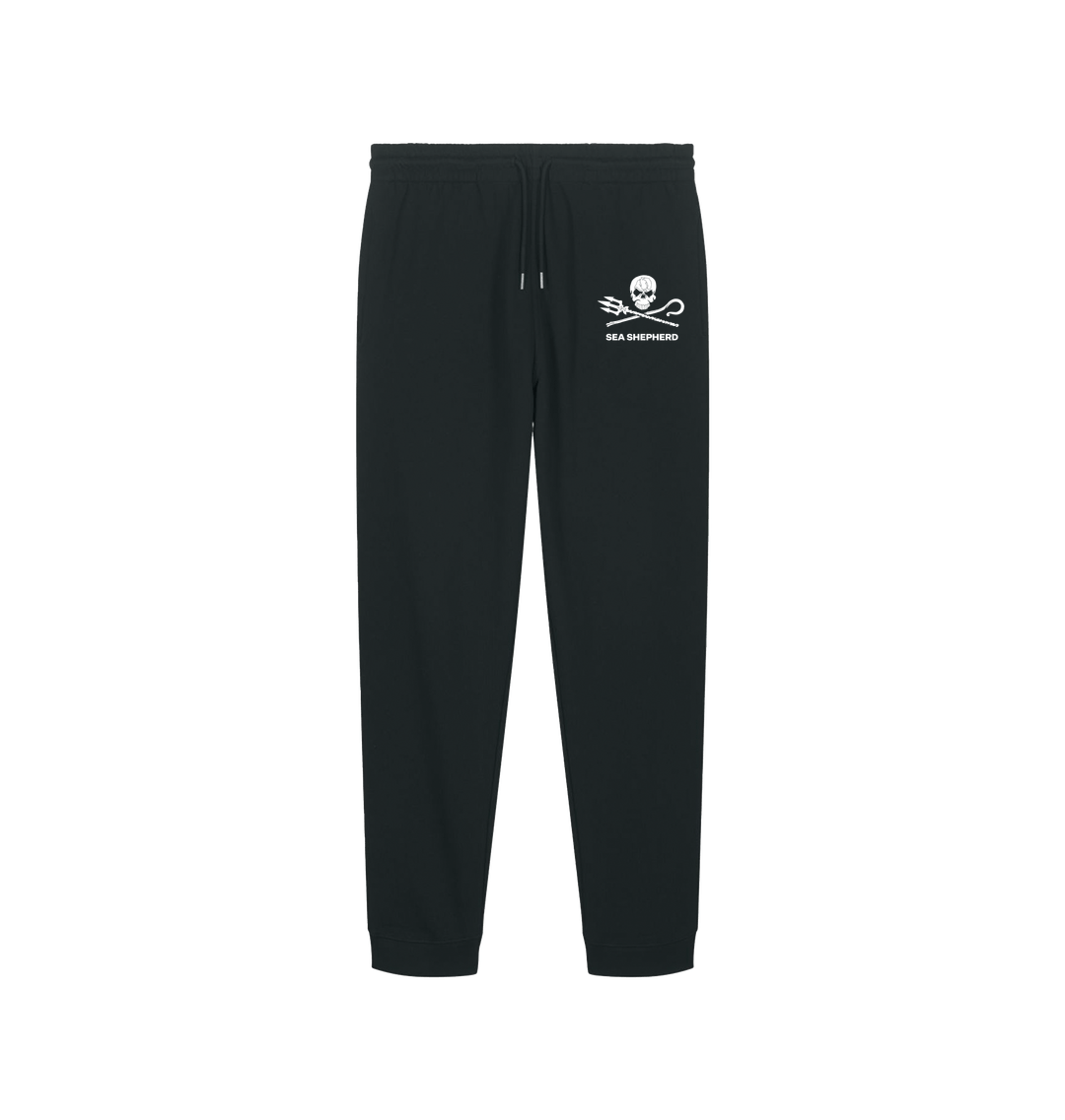 Black Printed Mens Joggers Front