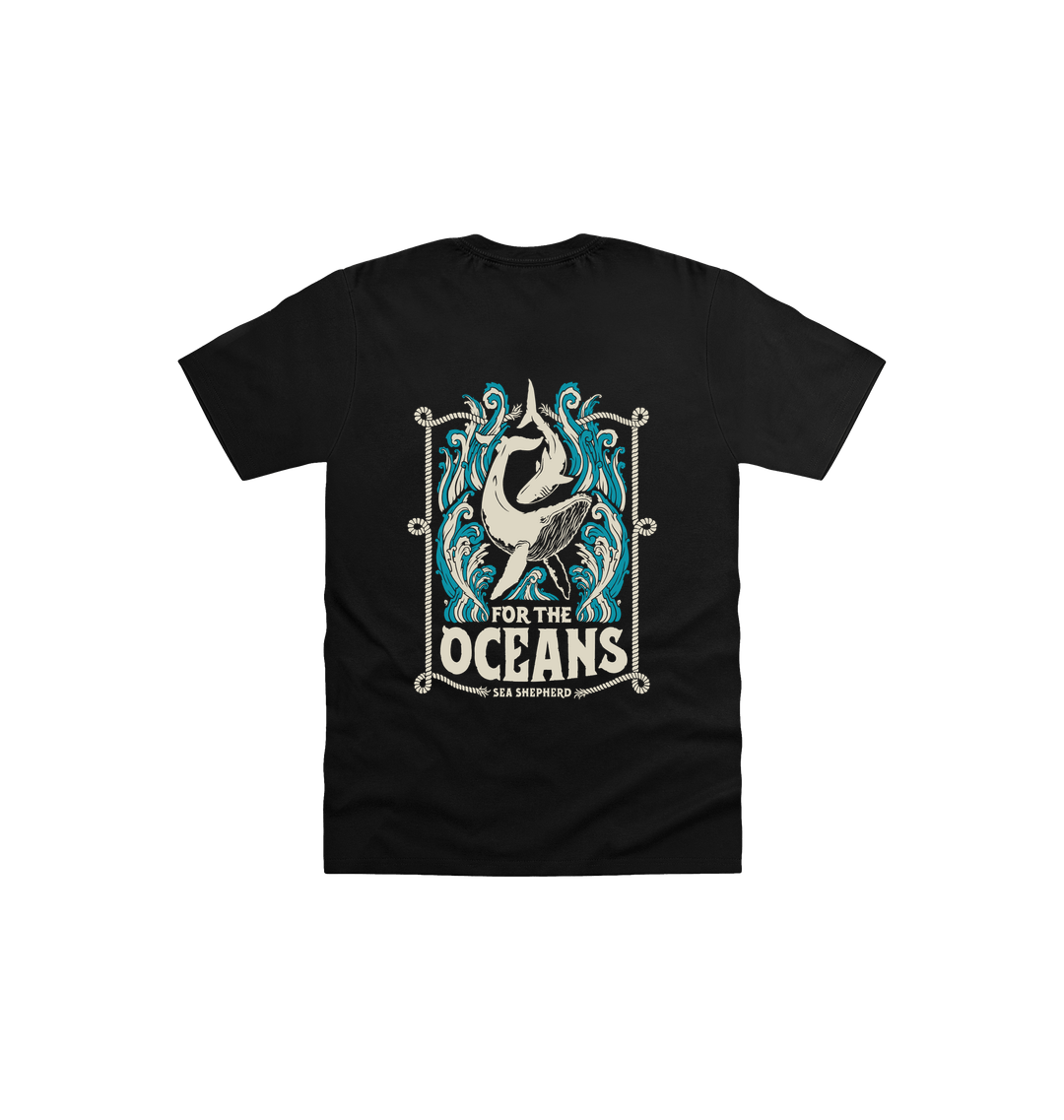 Black Printed Kids T-Shirt Back