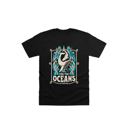 Black Printed Kids T-Shirt Back
