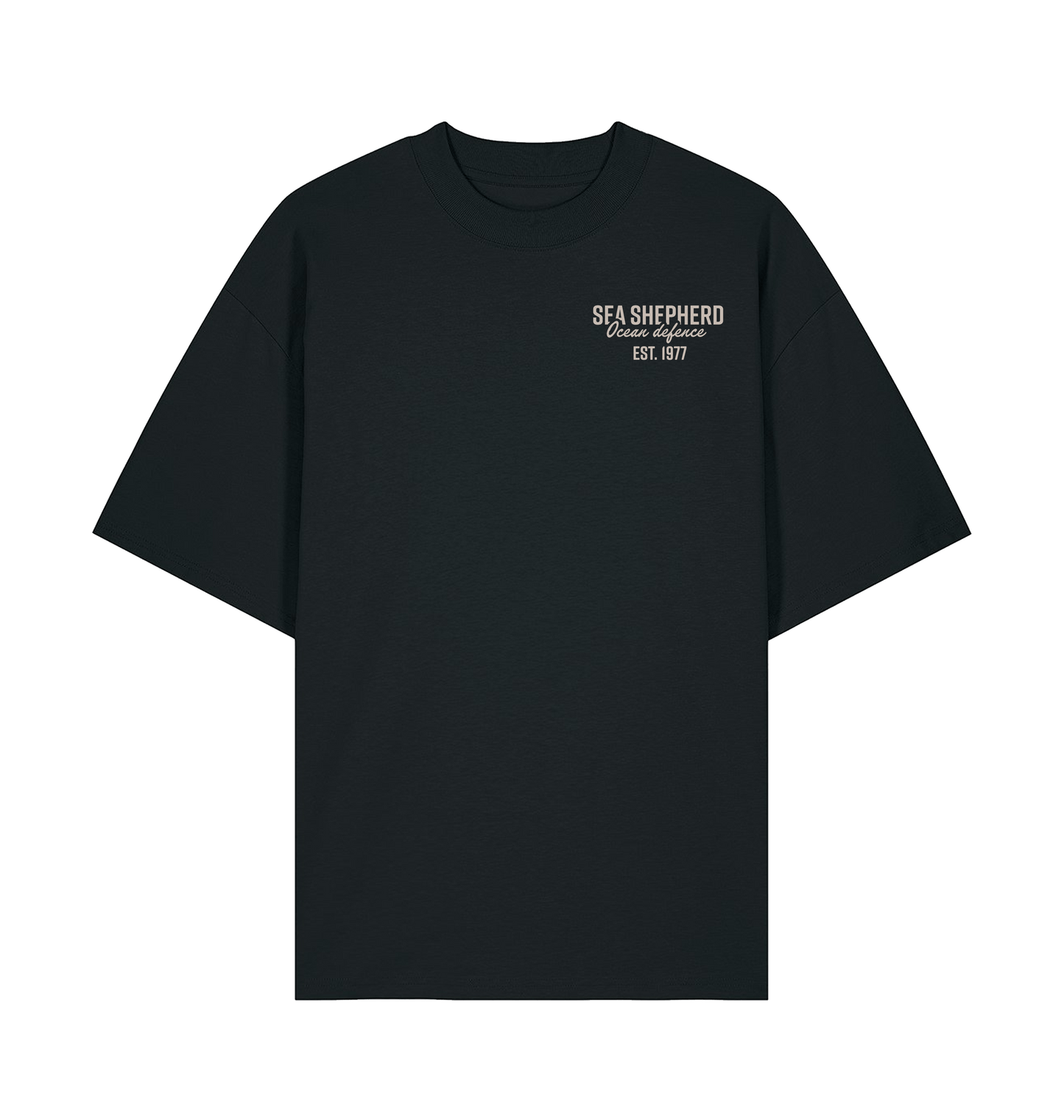 Black Printed T-shirt Front