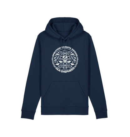 French Navy Printed Hoody Front