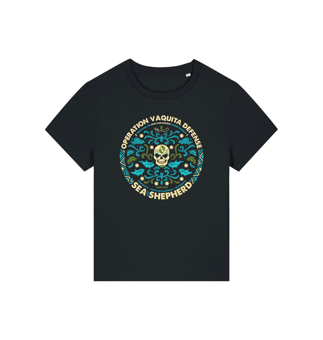 Black Printed T-shirt Front