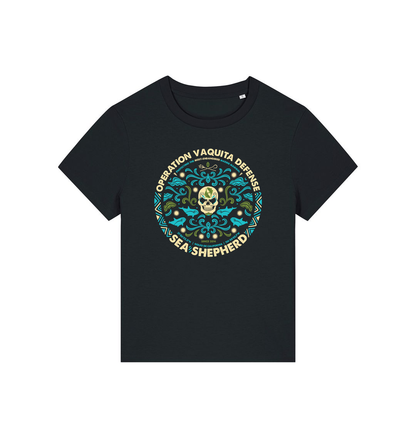 Black Printed T-shirt Front