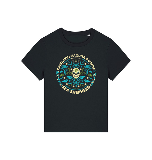Black Printed T-shirt Front