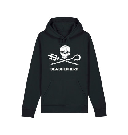 Black Printed Hoody Front