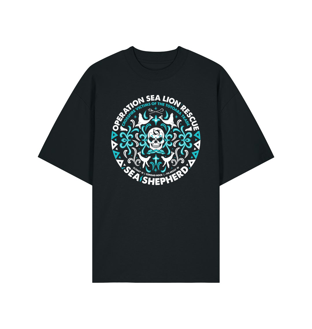 Black Printed T-shirt Front