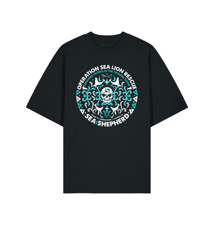 Black Printed T-shirt Front