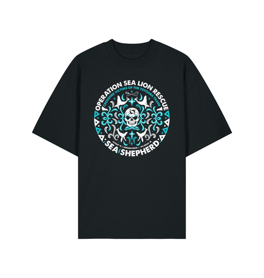 Black Printed T-shirt Front
