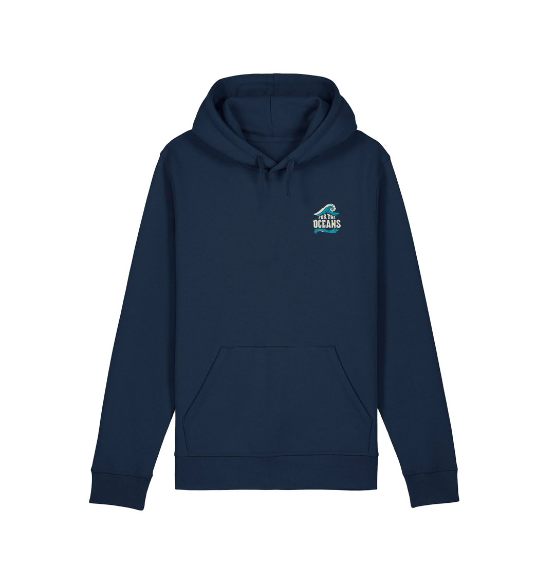 French Navy Printed Hoody Front