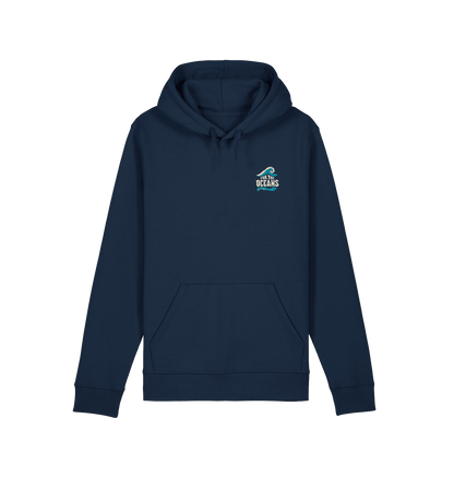 French Navy Printed Hoody Front