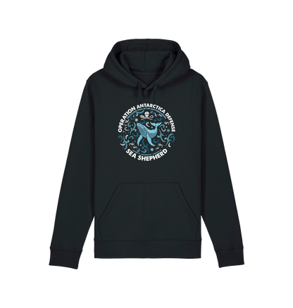 Black Printed Hoody Front