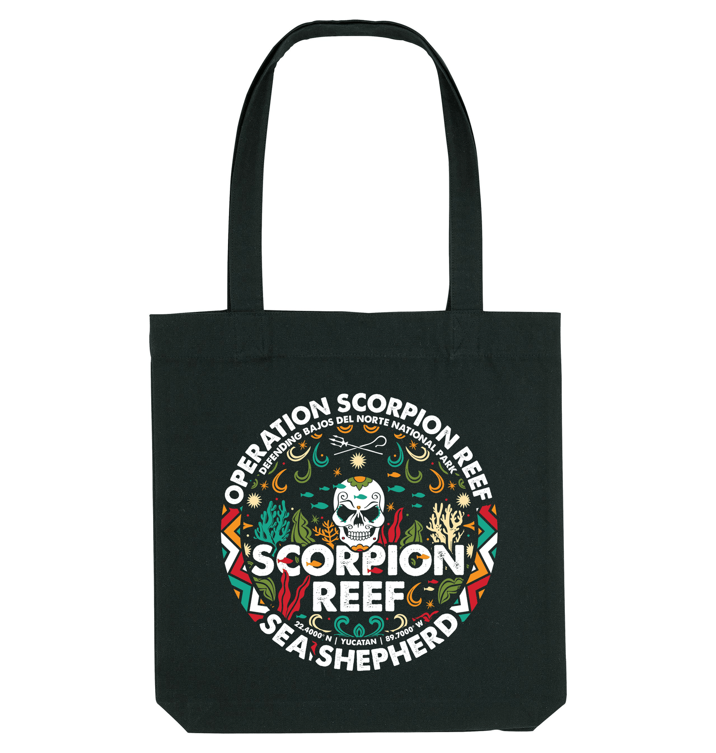 Black Printed Bag Front