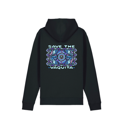 Black Printed Hoody Back