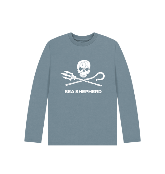 Stone Blue Printed Kids T-Shirt