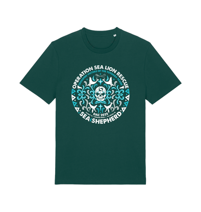 Glazed Green Printed T-shirt Front