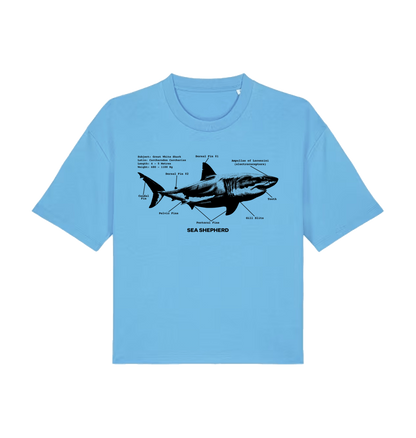 Aqua Blue Printed T-shirt Front