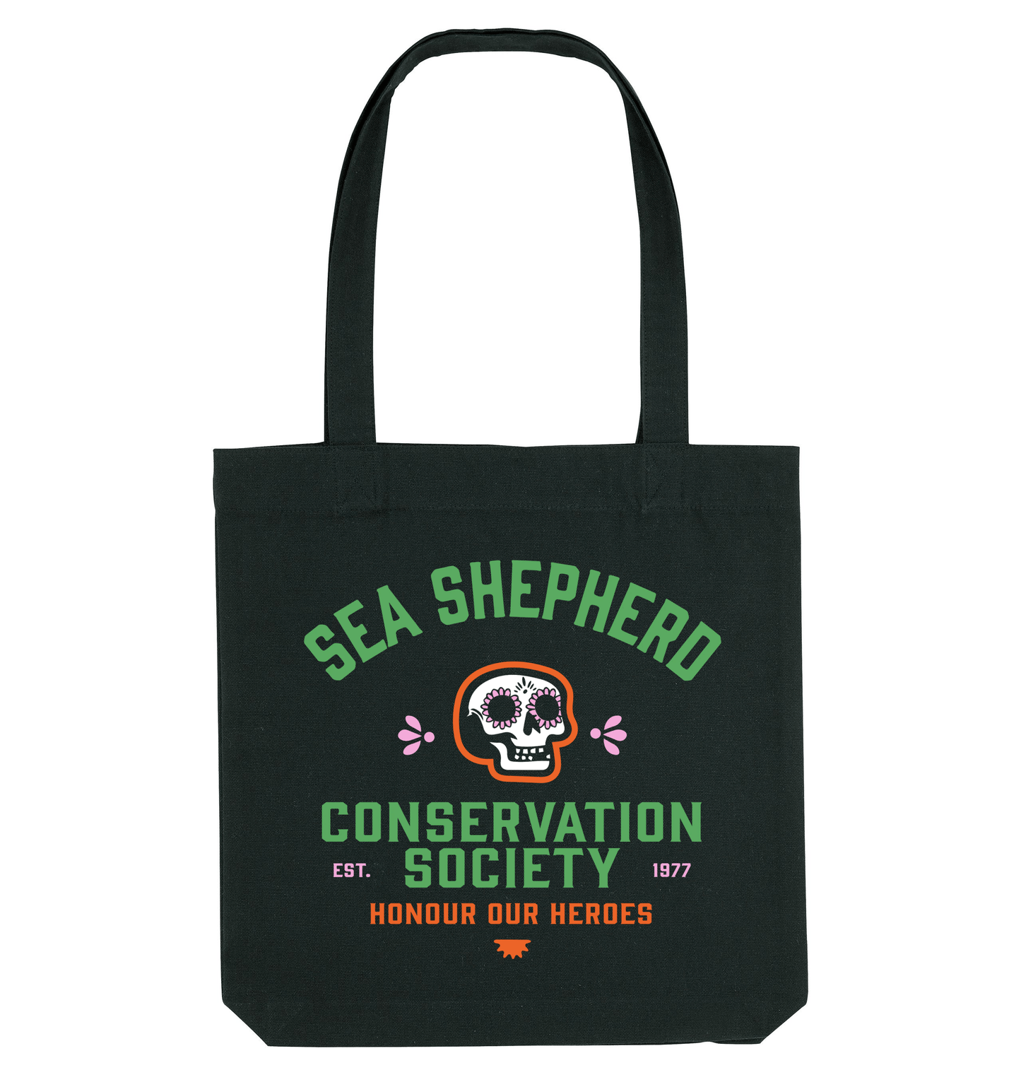 Black Printed Bag Front