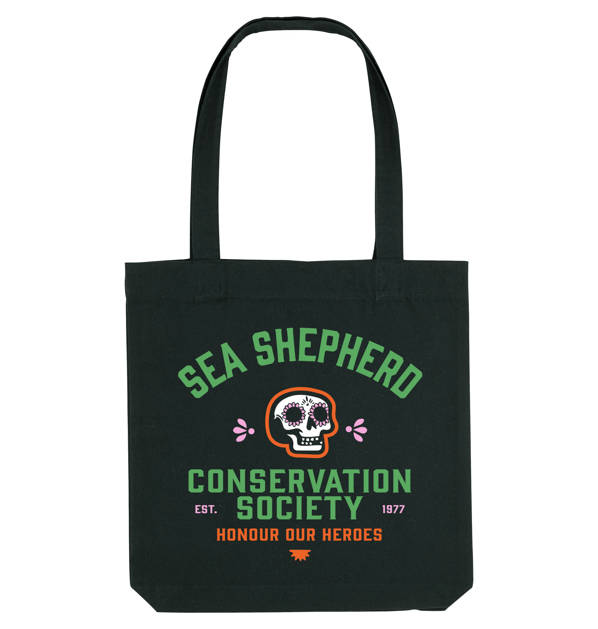 Black Printed Bag Front