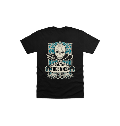 Black Printed Kids T-Shirt Back