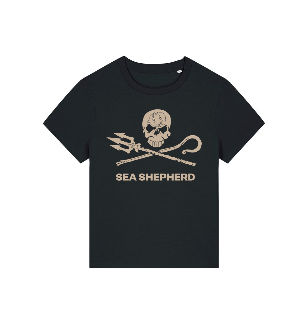 Black Printed T-shirt Front