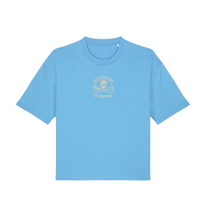 Aqua Blue Printed T-shirt Front