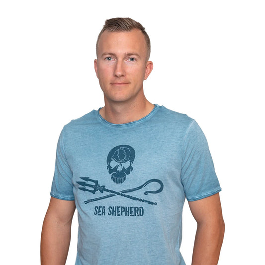 Men's Pigment Dyed Blue Premium Fit T Shirt