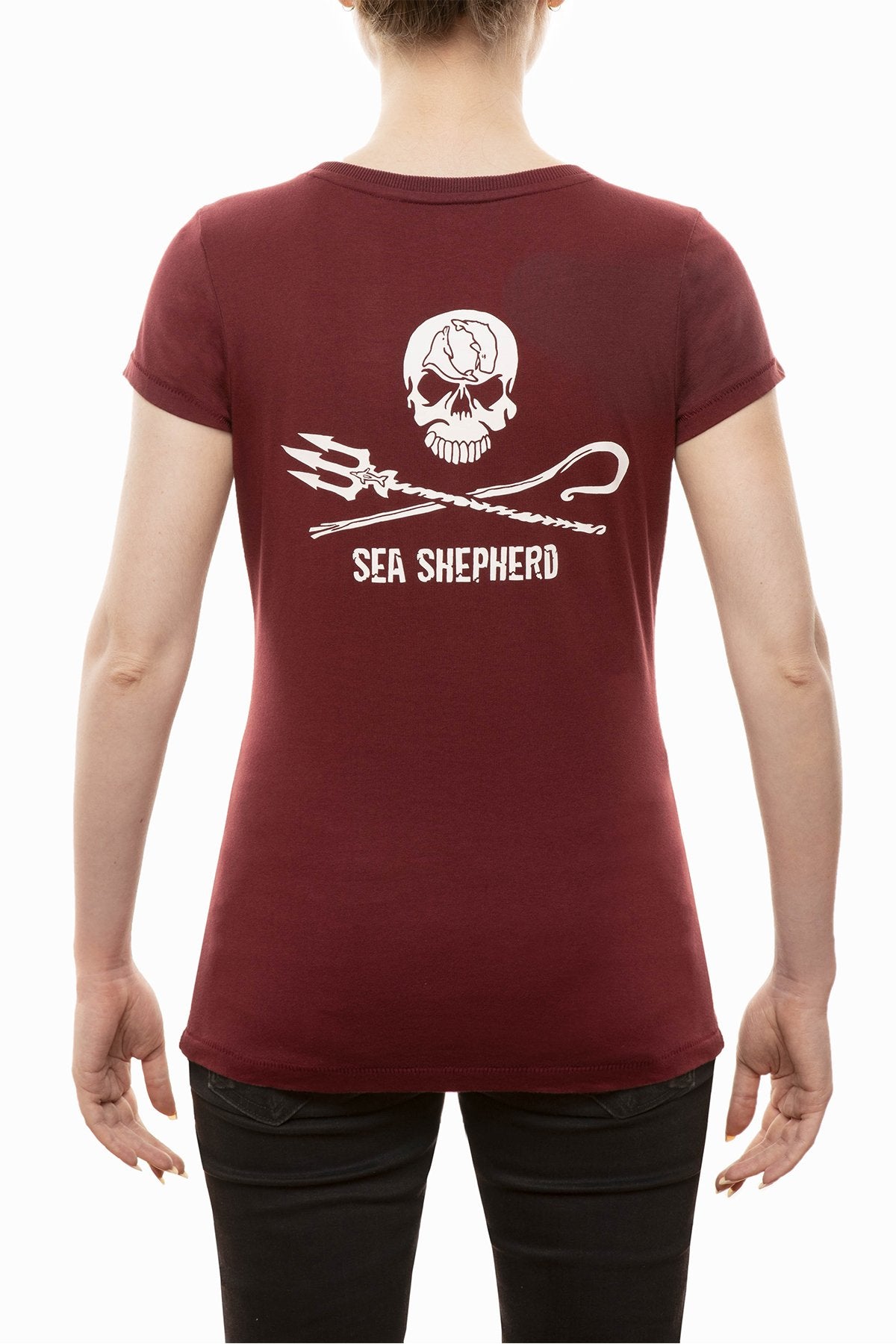Women's Jolly Roger Burgundy Premium Fit T Shirt