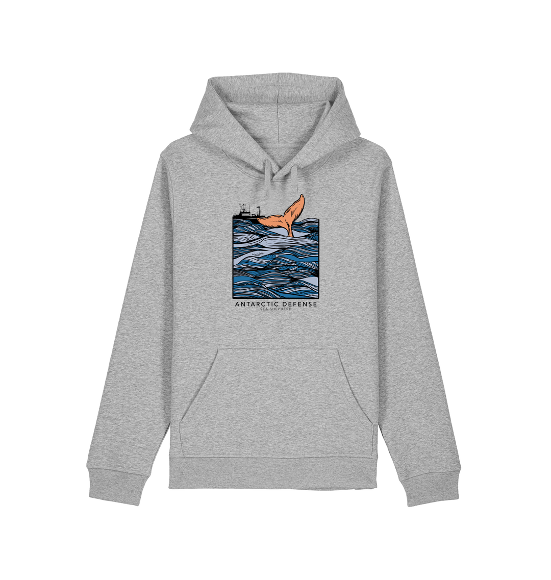 Heather Grey Printed Hoody Front