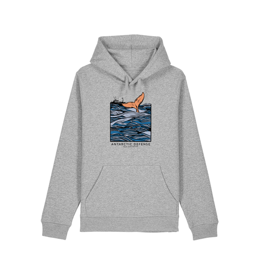 Heather Grey Printed Hoody Front
