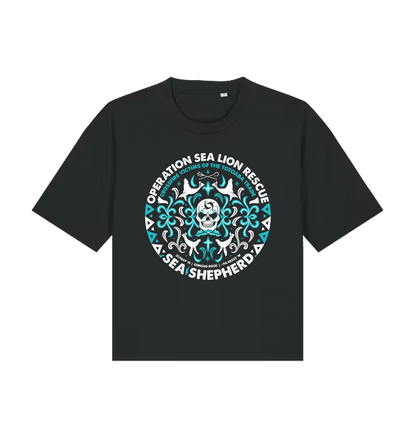 Black Printed T-shirt Front