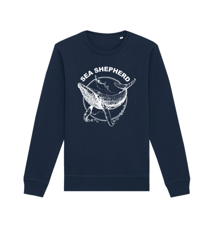 French Navy Printed Sweater Front