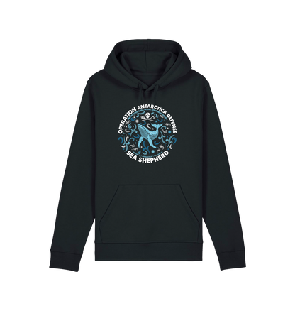 Black Printed Hoody Front
