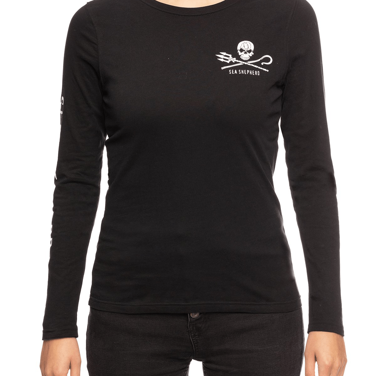 Black Printed Long Sleeve T Shirt