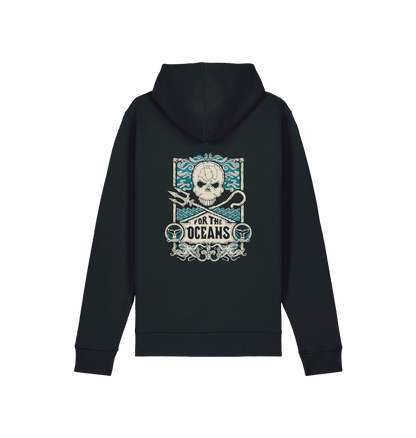 Black Printed Hoody Back
