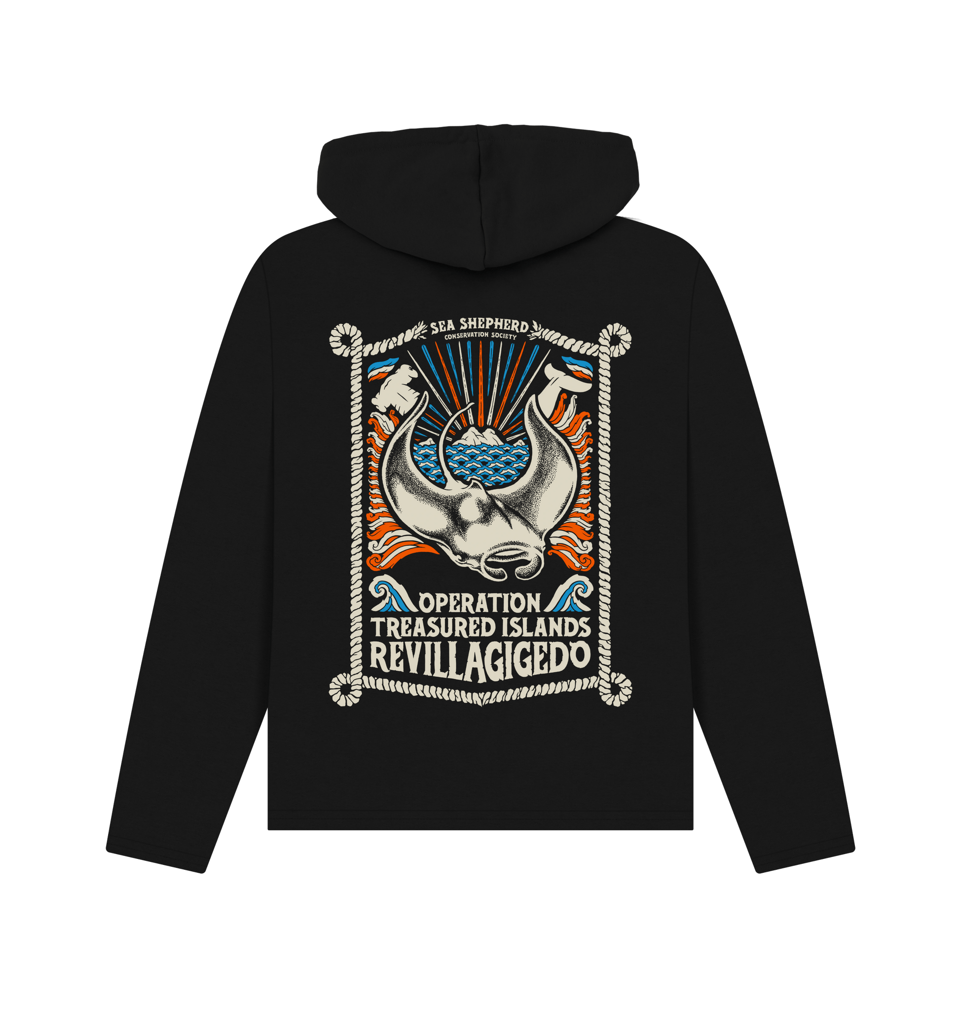 Black Printed Hoody