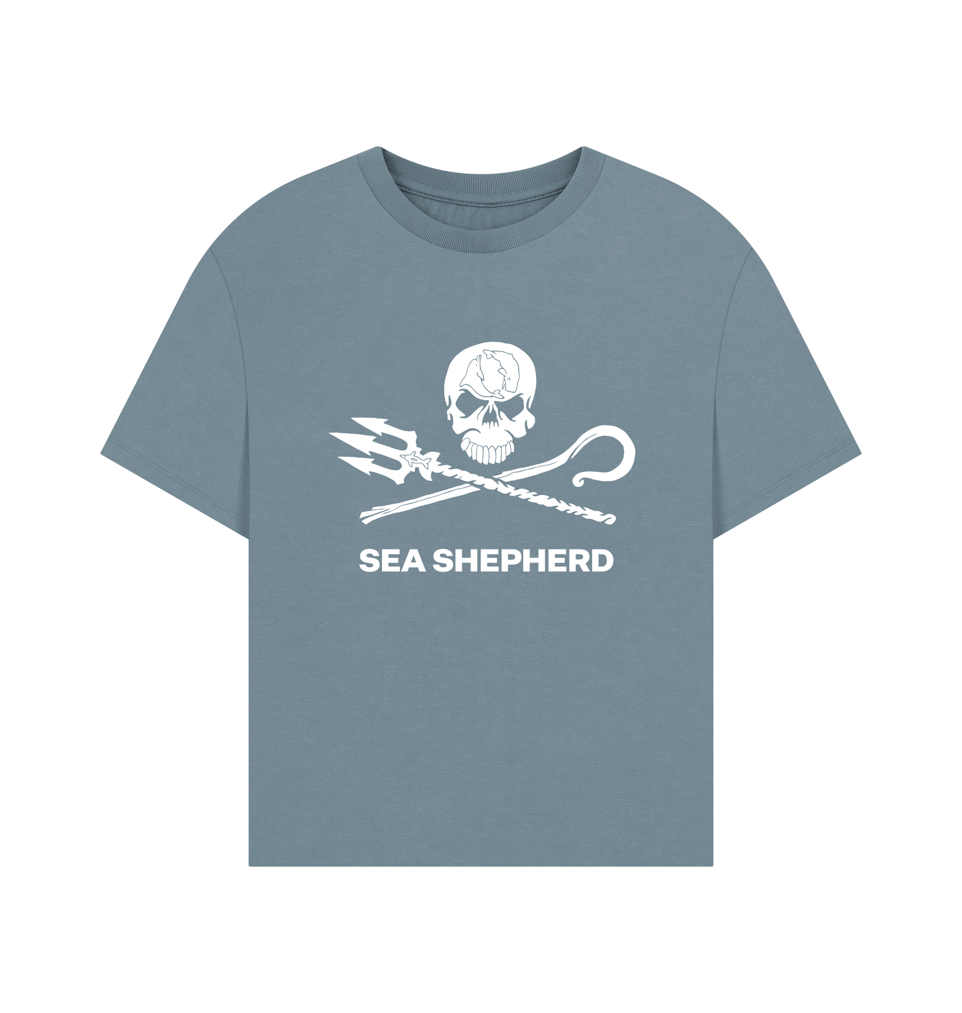 Stone Blue Printed T-shirt
