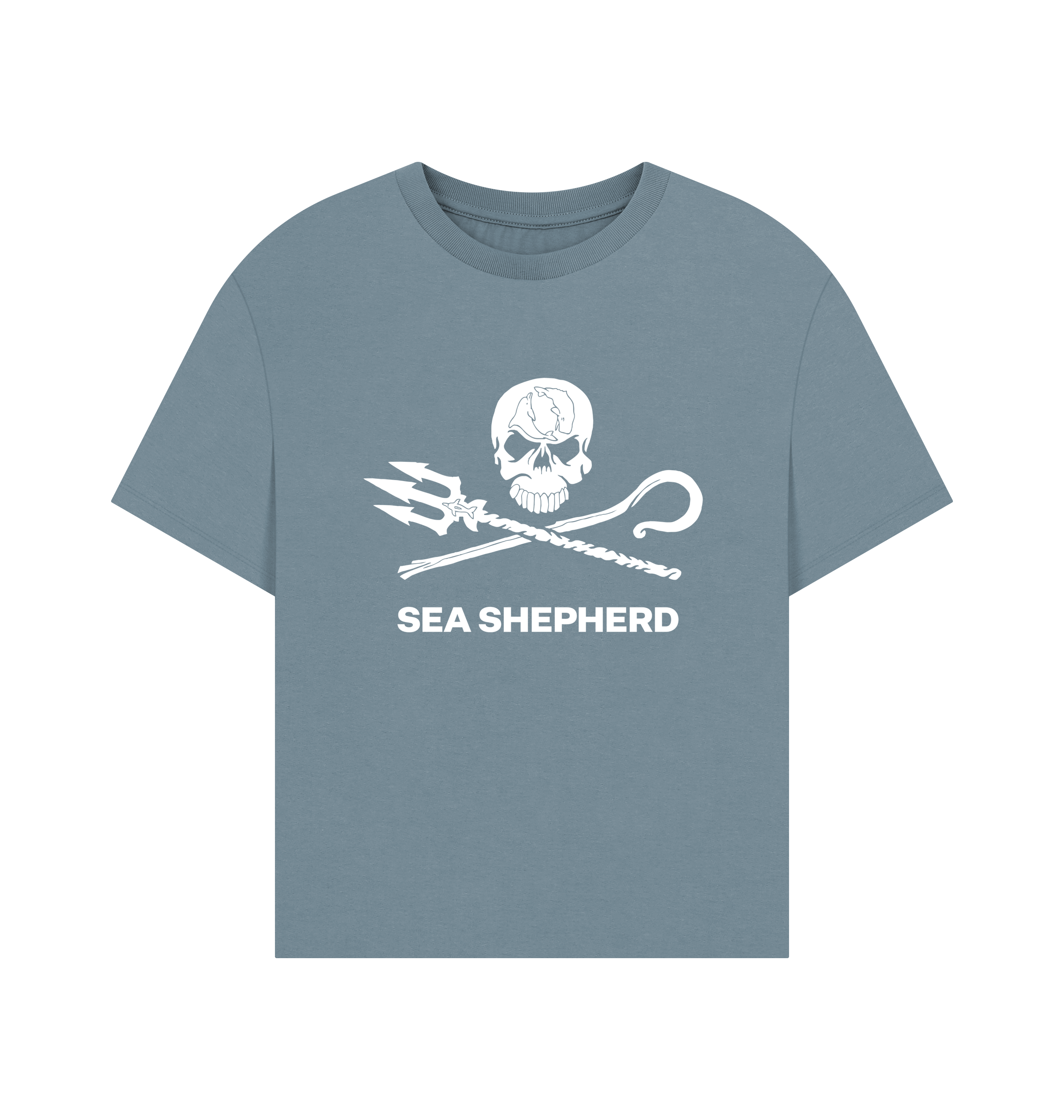 Stone Blue Printed T-shirt