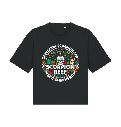 Black Printed T-shirt Front