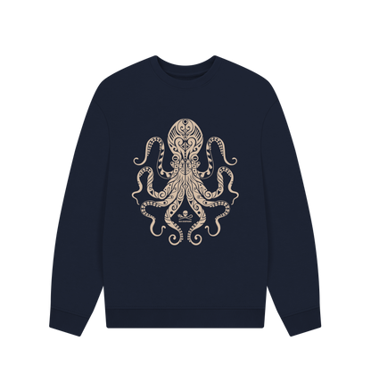 Navy Blue Printed Sweater