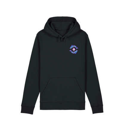 Black Printed Hoody Front