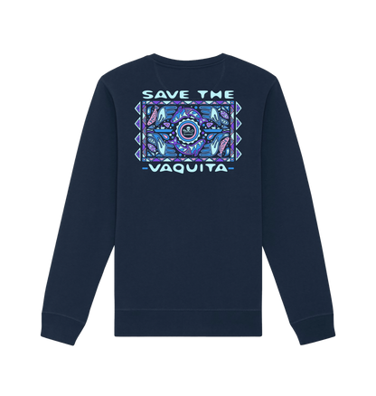 French Navy Printed Sweater