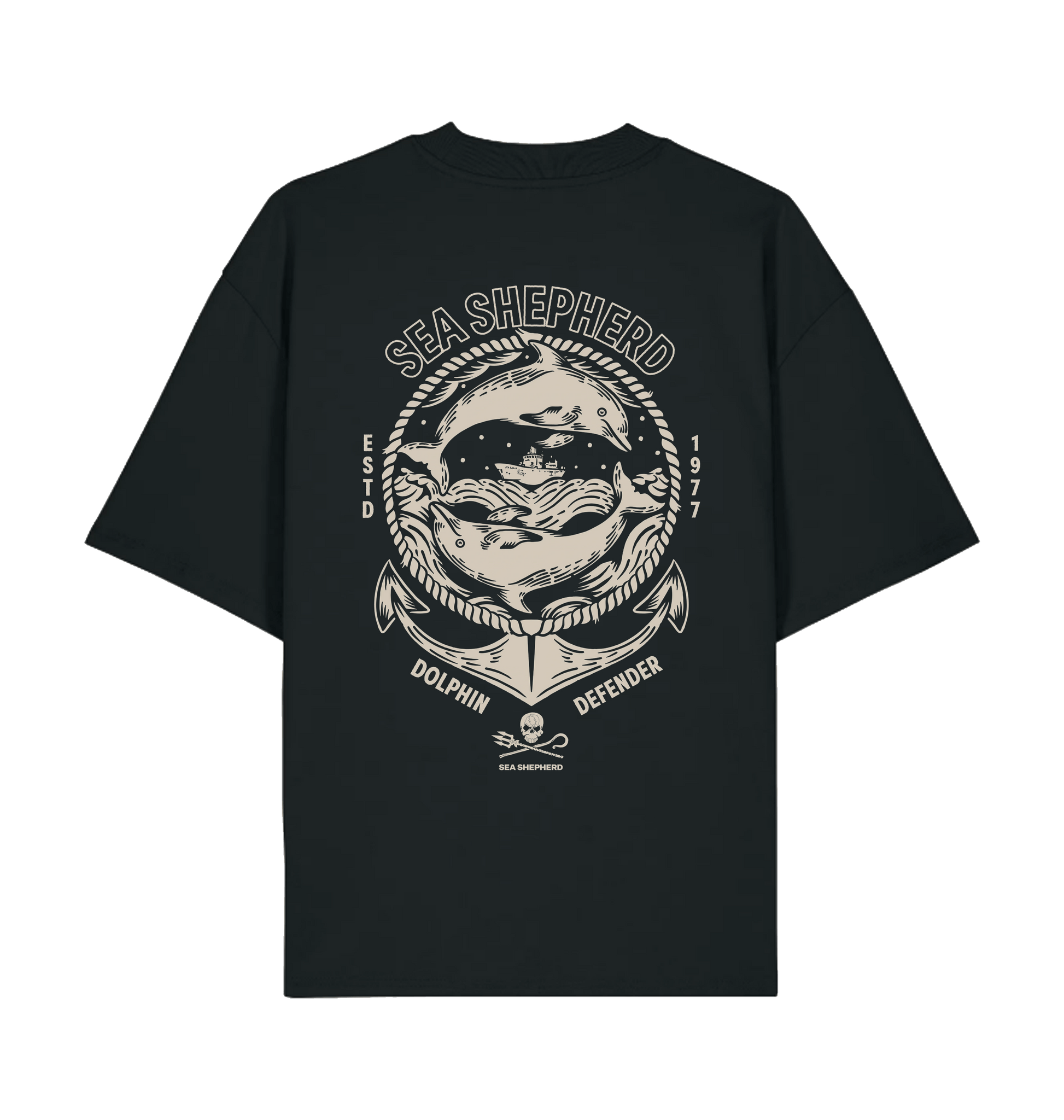 Black Printed T-shirt Back