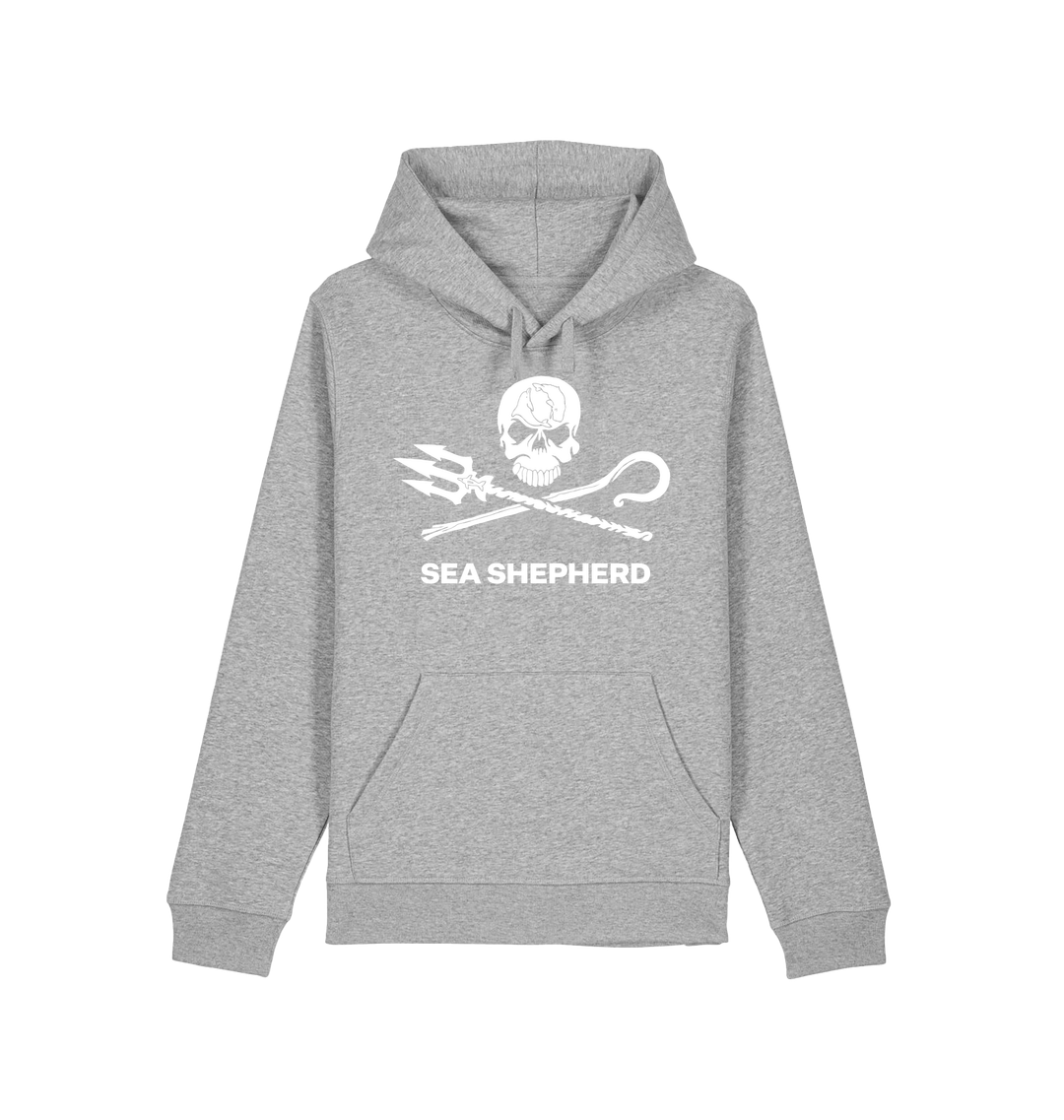 Heather Grey Printed Hoody Front