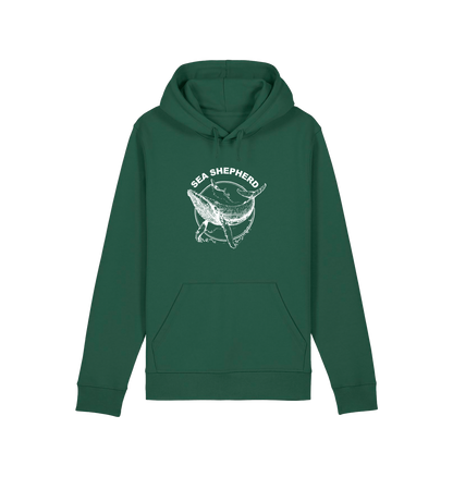 Bottle Green Printed Hoody Front