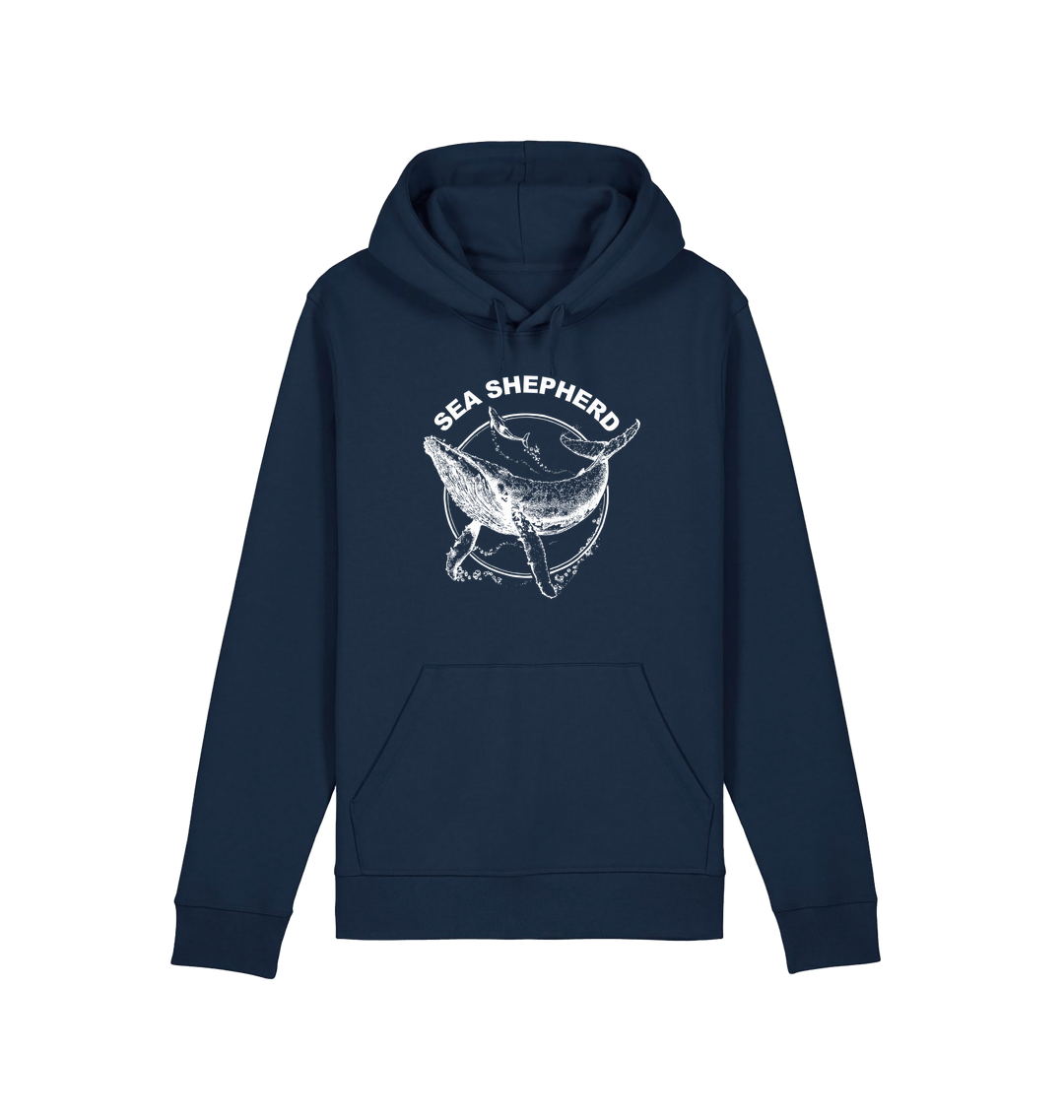French Navy Printed Hoody Front