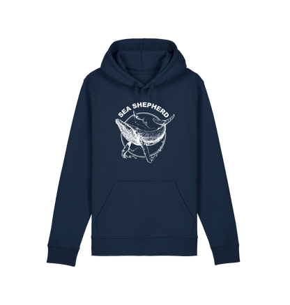 French Navy Printed Hoody Front