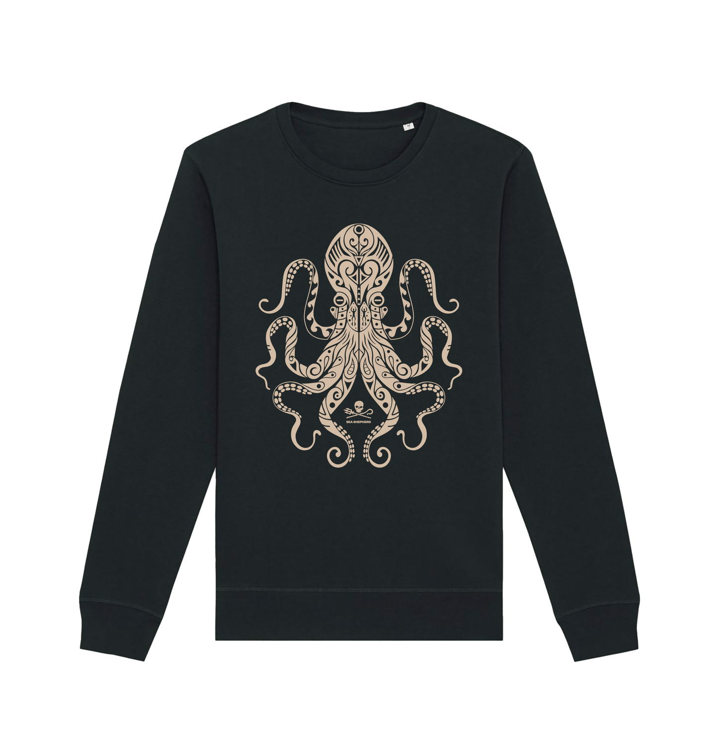 Black Printed Sweater Front